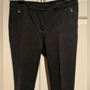 Anne Klein pull on ponte pants in dark grey